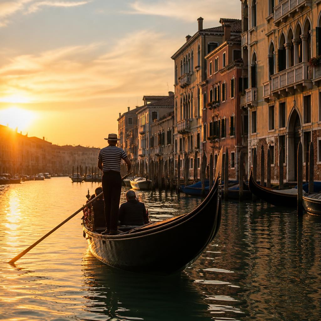 Shared Gondola Ride Under the Bridge of Sighs